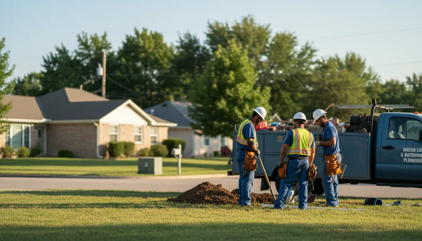 Residential water line and bathroom plumbing service in Jonesville, LA